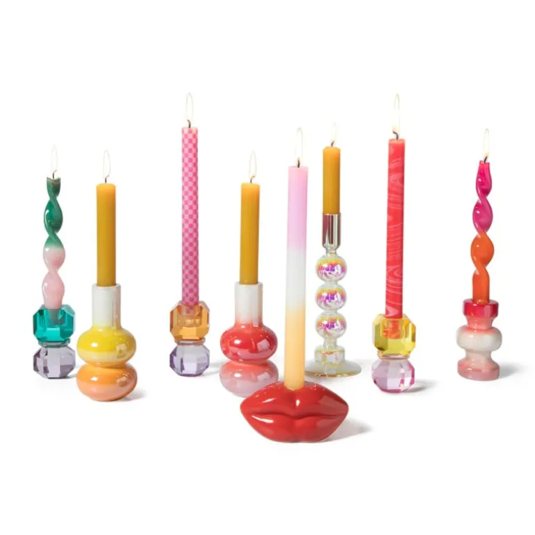 Dinerkaars marble - rood - ø2.15x25 cm