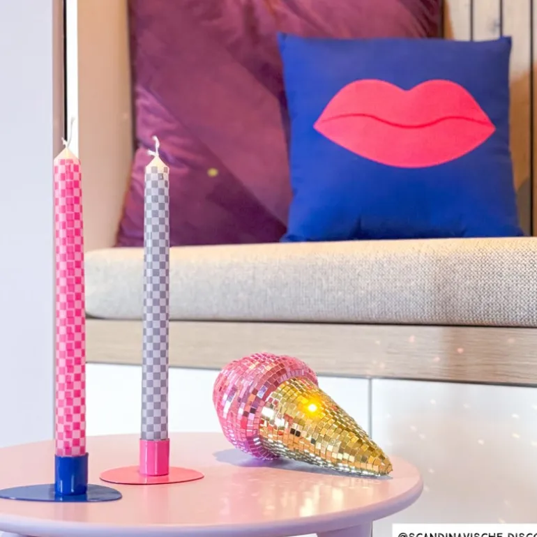 Dinerkaars ruit - lila - ø2.15x25 cm