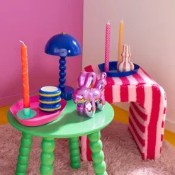 Dinerkaars ruit - roze - ø2.15x25 cm