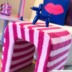 Dinerkaars ruit - roze - ø2.15x25 cm