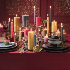 Dinerkaars rustiek - oranje/terra - ø2x24 cm