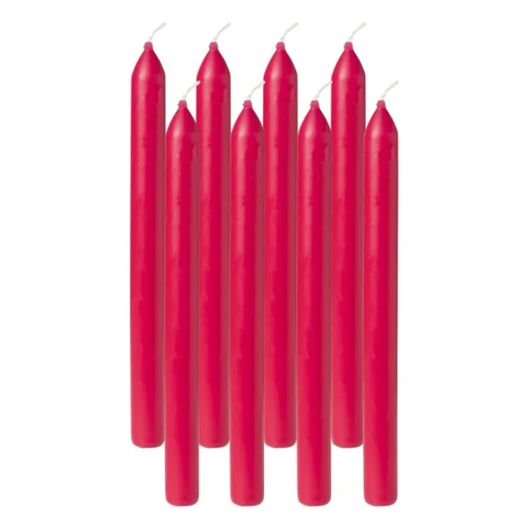 Dinerkaarsen Bolsius box rood - set van 8 - ø2x23 cm