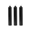 Dinerkaarsjes - set van 3 - zwart - ø2x12 cm