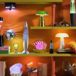 Disco licht met discobal - zilverkleurig - ø15x30 cm