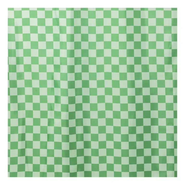 Douchegordijn geblokt - groen - 180x200 cm