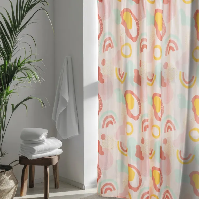 Douchegordijn regenboog - multikleur - 180x200 cm