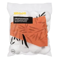 Drijfkaarsen - wit - 20 stuks