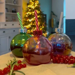 Drinkbeker kerstbal - diverse varianten