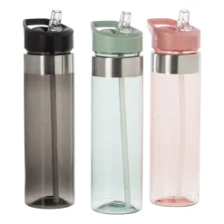 Drinkfles met rietje - groen - 500 ml