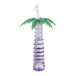 Drinkfles palmboom - lila - 500 ml