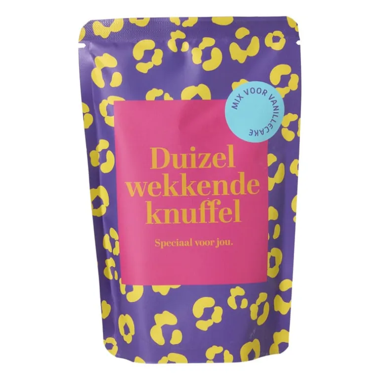 Duizelwekkende knuffel vanille cake bakmix