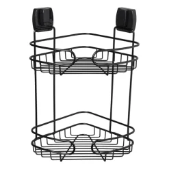 Easy lock doucherekje hoek - zwart - 21.5x21.5x34 cm