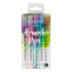 Ecoline brushpen - pasteltinten - set van 5 stuks