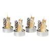 Eekhoorn waxinelichten - bruin - set van 4
