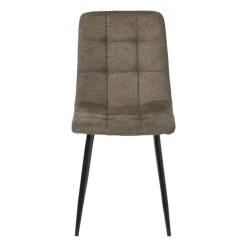 Eetkamerstoel chenille - bruin - 90x53.5x44.5 cm