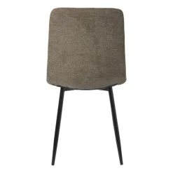 Eetkamerstoel chenille - bruin - 90x53.5x44.5 cm