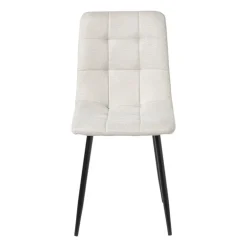 Eetkamerstoel chenille - beige - 90x53.5x44.5 cm