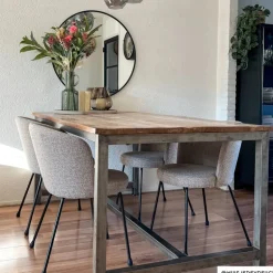 Eetkamerstoel Irene - bruin/zwart - 77x56.5x51 cm