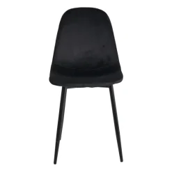 Eetkamerstoel Ivy - velvet zwart - 88x44x53 cm