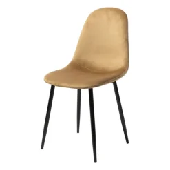 Eetkamerstoel Ivy velvet - bruin - 88x38x38 cm