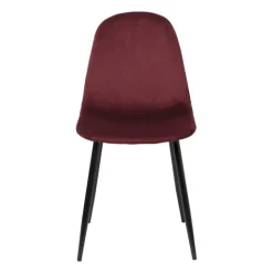 Eetkamerstoel Ivy velvet - rood - 88x44x53 cm