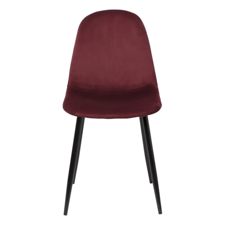 Eetkamerstoel Ivy velvet - rood - 88x44x53 cm