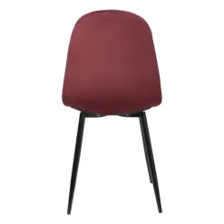 Eetkamerstoel Ivy velvet - rood - 88x44x53 cm