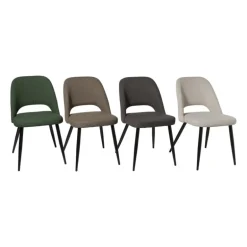 Eetkamerstoel Leonardo - groen - 82.5x61.5x48.5 cm