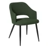 Eetkamerstoel Leonardo met armleuning - groen - 81x62.5x56 cm