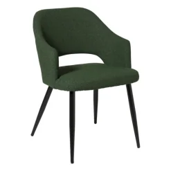 Eetkamerstoel Leonardo met armleuning - groen - 81x62.5x56 cm