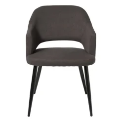 Eetkamerstoel Leonardo met armleuning - grijs - 81x62.5x56 cm