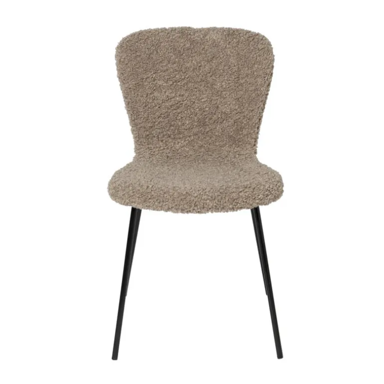 Eetkamerstoel Liz - beige - teddy - 83.5x55x45.4 cm