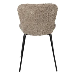 Eetkamerstoel Liz - beige - teddy - 83.5x55x45.4 cm