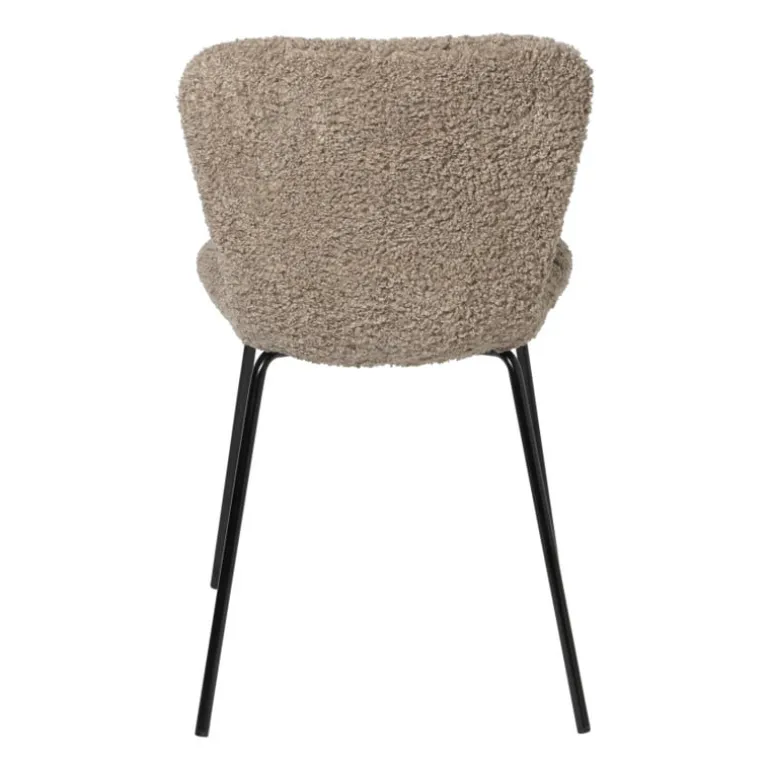 Eetkamerstoel Liz - beige - teddy - 83.5x55x45.4 cm