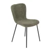 Eetkamerstoel Liz - groen - teddy - 83.5x55x45.4 cm