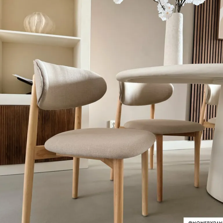 Eetkamerstoel Niki - wit - 78x55x54 cm