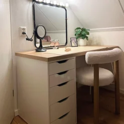 Eetkamerstoel Ruby - teddy beige/bruin - 73x56.5x53 cm