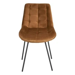 Eetkamerstoel velvet - cognac - 79x50x44 cm