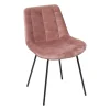 Eetkamerstoel velvet - oudroze - 52x52x81 cm