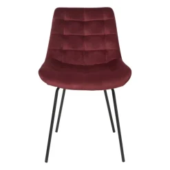 Eetkamerstoel velvet - rood - 79x50x44 cm