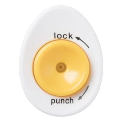 Eierprikker - wit/geel - 6,8x5,2 cm