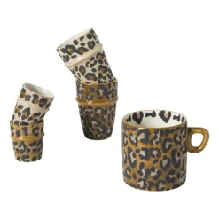 Espresso mok animal - beige - 100 ml