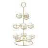 Etagere voor eieren - goud - 22x22x40,5 cm