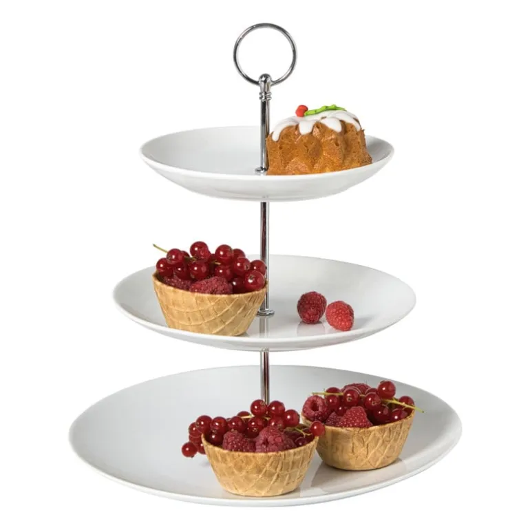 Etagère rond - wit - 16x21x26 cm