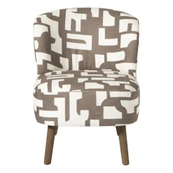 Fauteuil japandi - beige - 69x66x56 cm