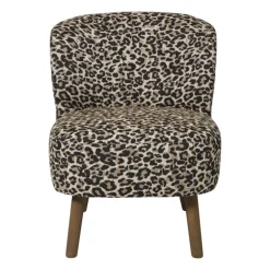 Fauteuil luipaard - bruin - 69x66x56 cm