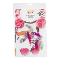 Feestset hippie met accessoires - set van 4