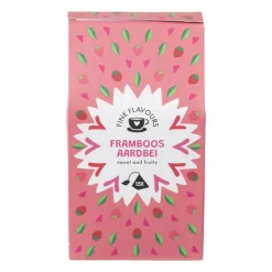 Fine flavours zwarte thee - aardbei - 15 piramide zakjes
