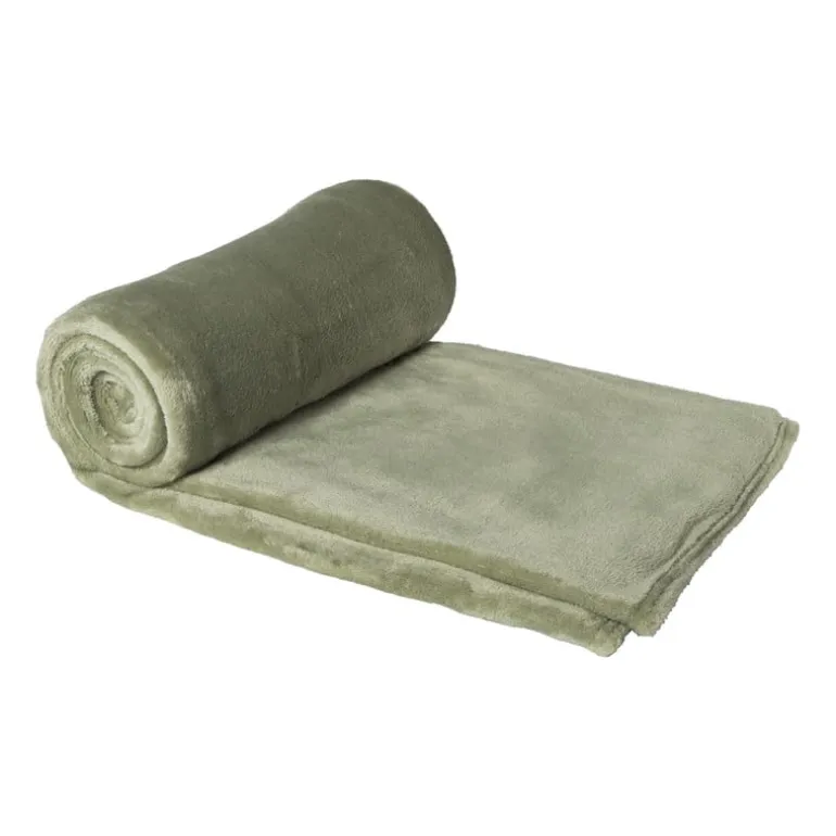 Fleece deken - groen - 200x150 cm