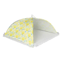 Foodcover citroen - geel/wit - 45x45 cm